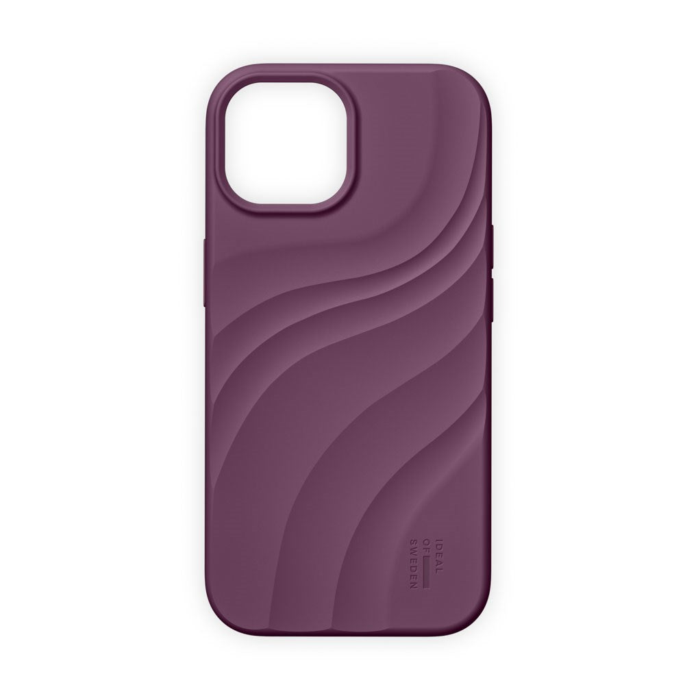 iPhone 17e / 16e / 15 / 14 / 13 iDeal of Sweden Soft Swirl Silicone Deksel - MagSafe Kompatibel - Velvet Plum