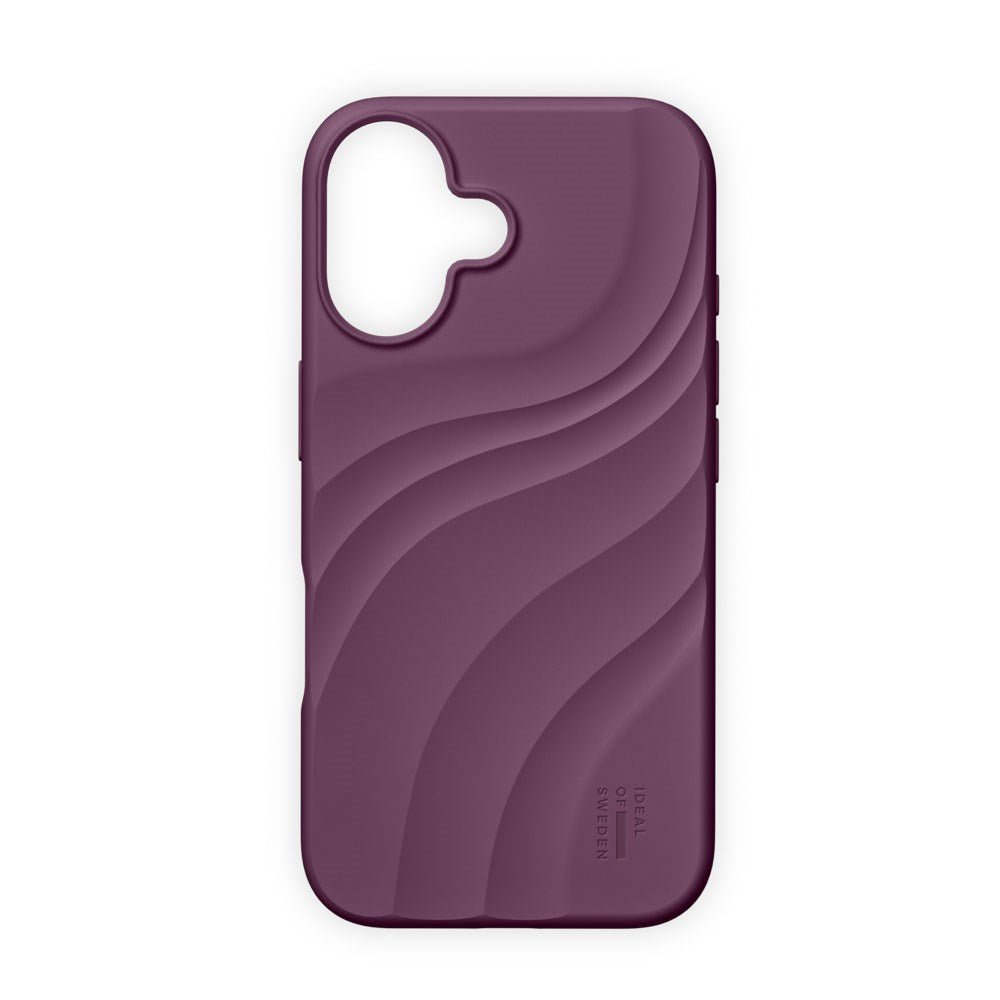 iPhone 16 iDeal of Sweden Soft Swirl Silicone Deksel - MagSafe Kompatibel - Velvet Plum
