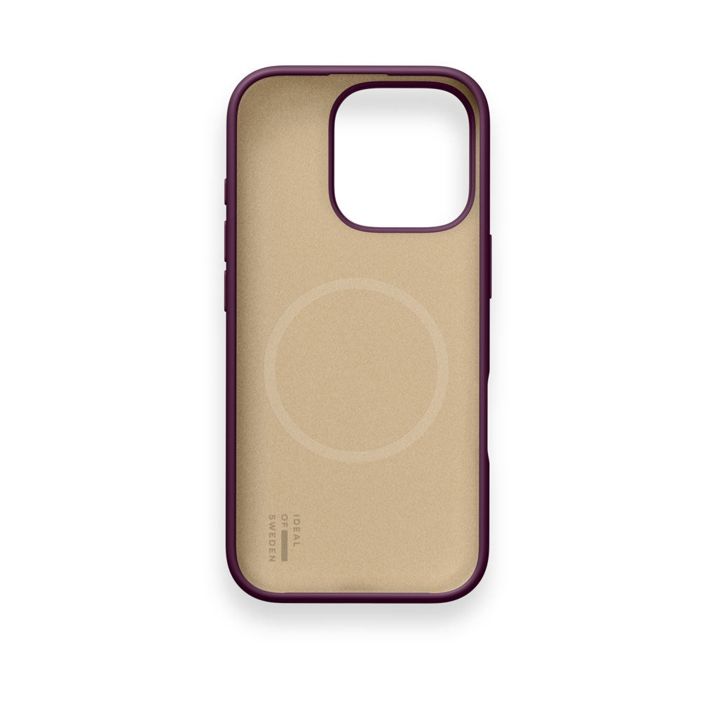 iPhone 16 Pro iDeal of Sweden Soft Swirl Silicone Deksel - MagSafe Kompatibel - Velvet Plum