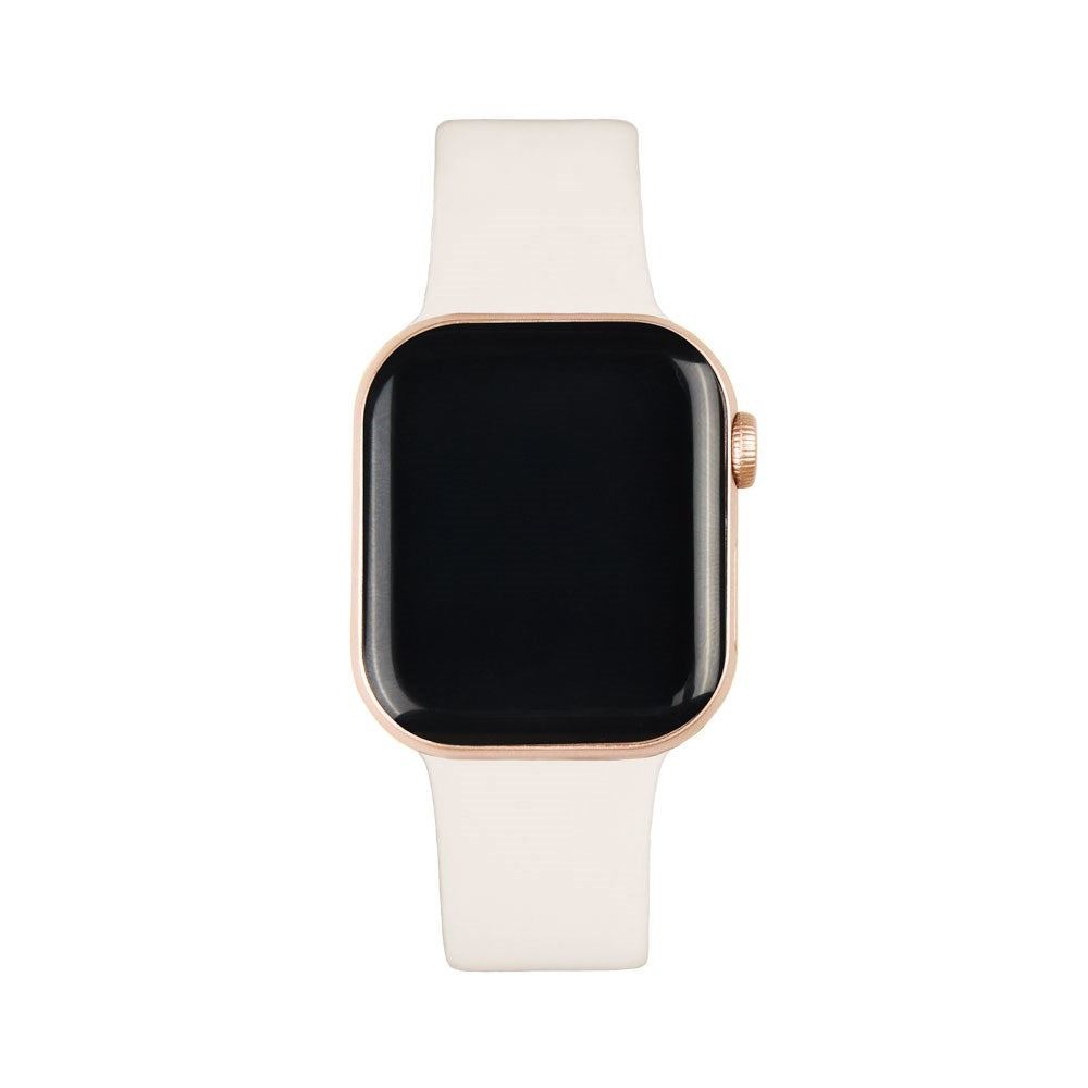 Apple Watch (42/44/SE/45/46/49mm) iDeal of Sweden Silikon Klokkerem - Størrelse S/M - Cloud Dancer