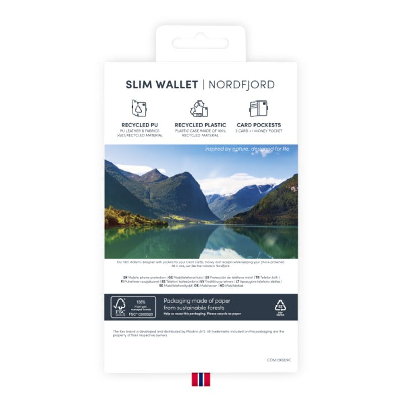 Samsung Galaxy S23+ (Plus) Key Nordfjord Slim Magnet Wallet Kunstskinn Flipdeksel - Svart