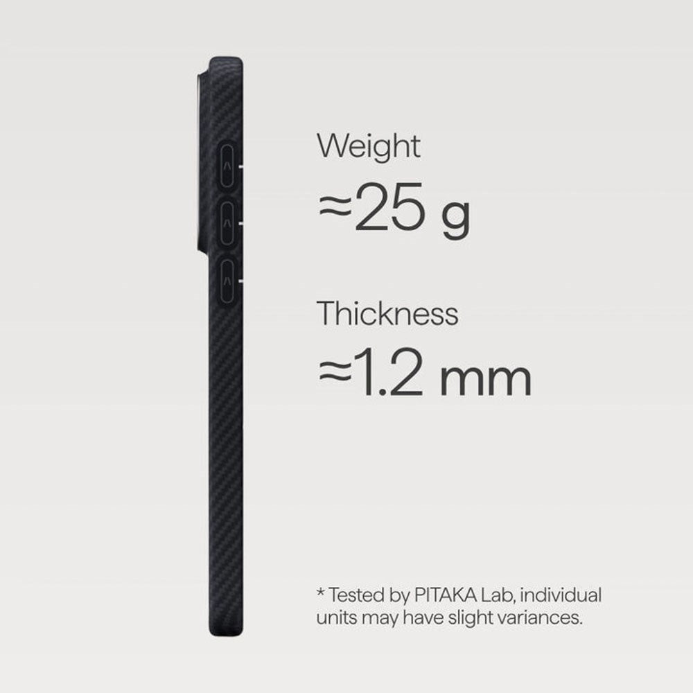 Samsung Galaxy S26 PITAKA Edge Deksel - MagSafe Kompatibel - Black / Grey Twill