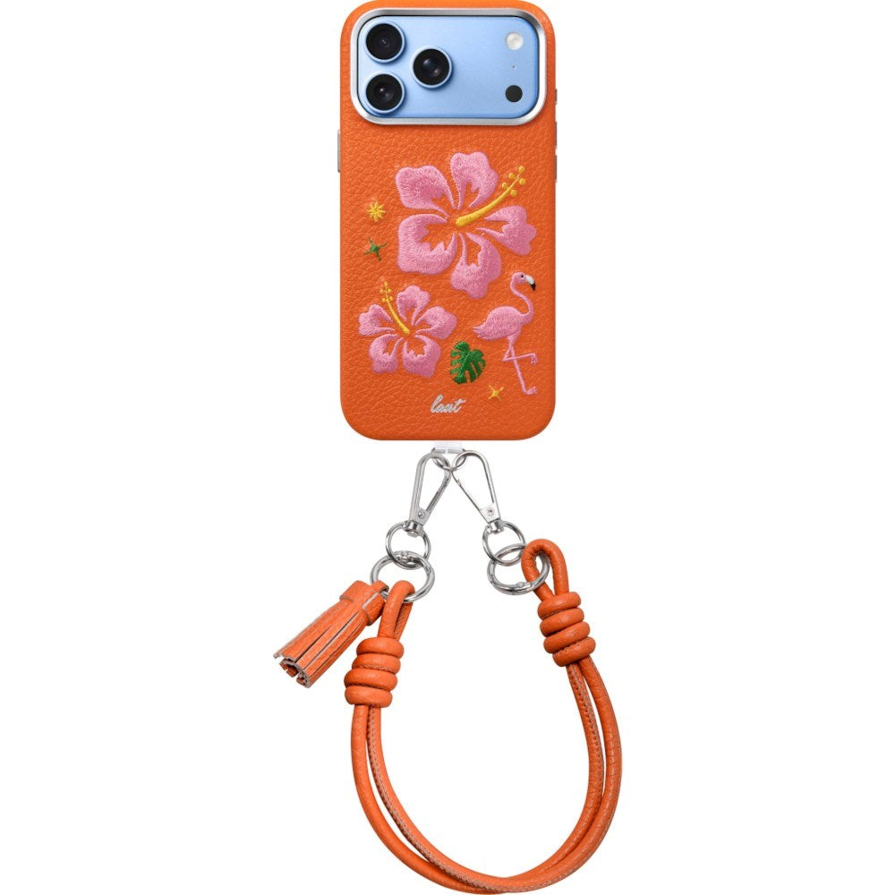 iPhone 18 Pro / 17 Pro LAUT TWINE EDGE Deksel med Stropp - MagSafe Kompatibel - Sunset Hibiscus