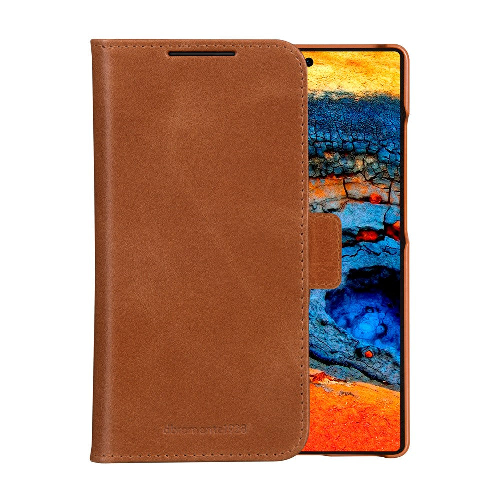 Samsung Galaxy S25 Ultra - dbramante1928 Lynge Ekte Skinn 2-i-1 Flip Deksel - Tan