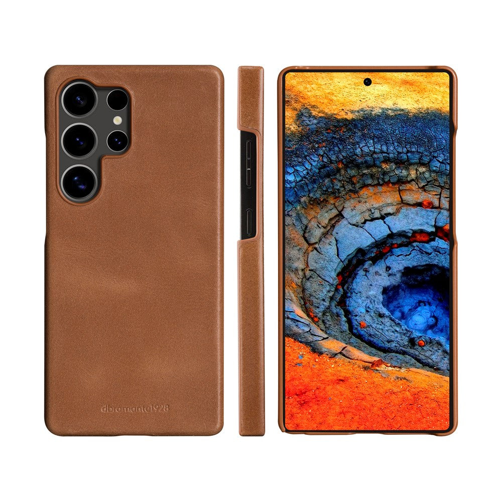 Samsung Galaxy S25 Ultra - dbramante1928 Lynge Ekte Skinn 2-i-1 Flip Deksel - Tan