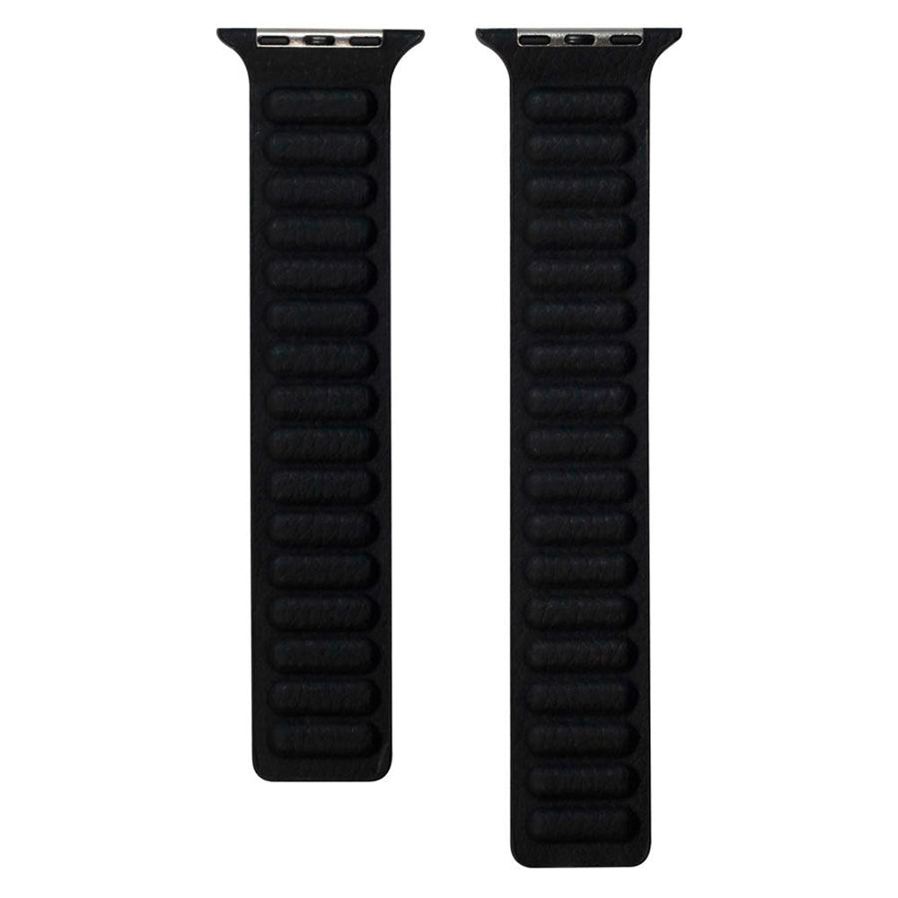 Lippa Apple Watch (42/44/SE/45/46/49mm) Magnetisk Skinnreim - Svart