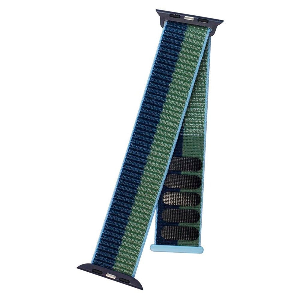 Apple Watch (38/40/SE/41/42mm) Lippa Nylonstropp - Grønn / Blå