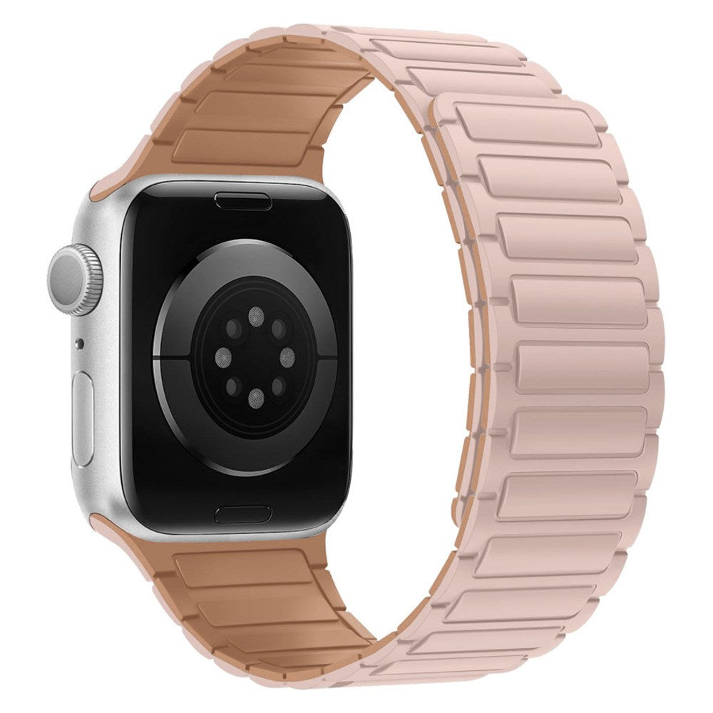 Apple Watch (42/44/45/46/49 mm) Lippa Magnetisk Silikonreim - Pink
