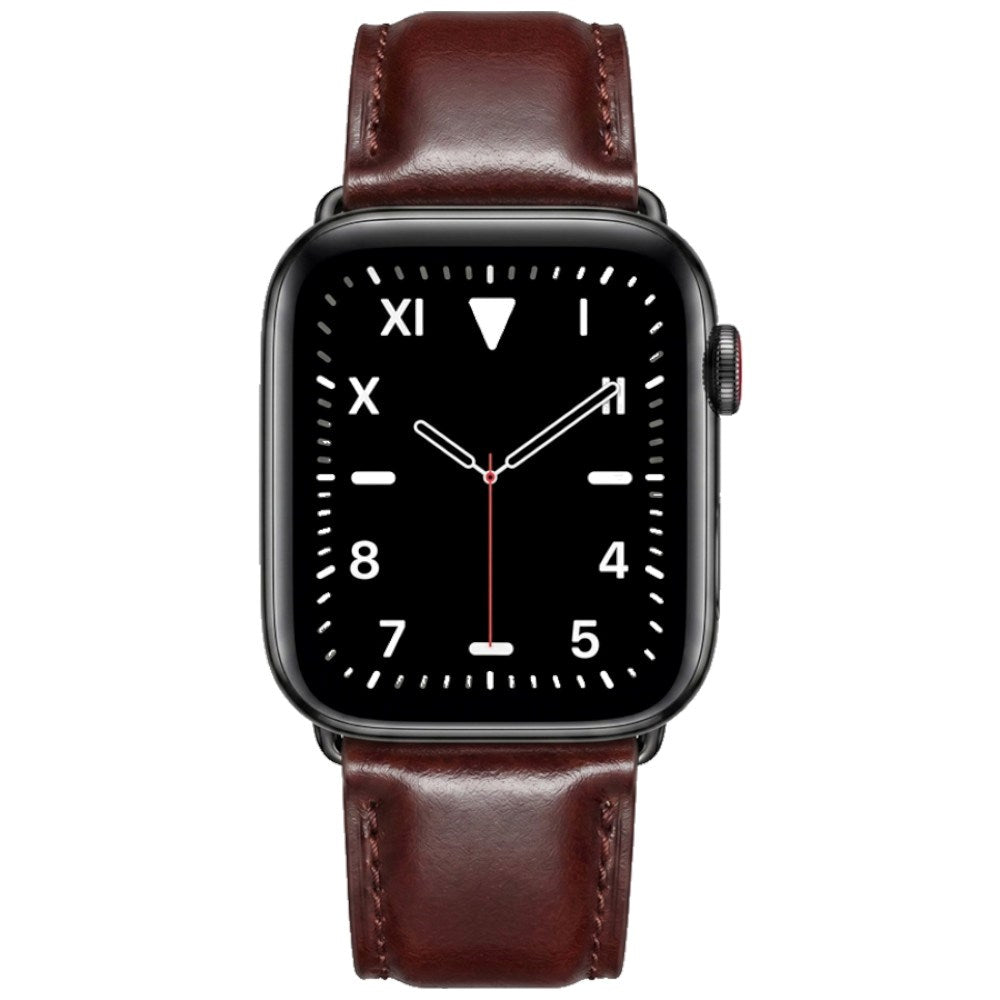 Apple Watch (38/40/41/42 mm) Lippa Klokkerem i Kunstskinn - Mørkebrun