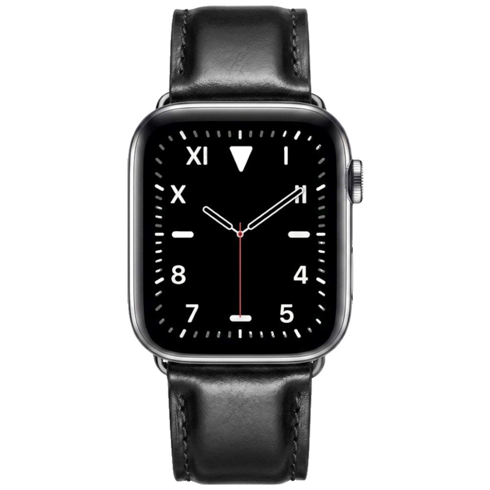 Apple Watch (42/44/45/46/49 mm) Lippa Klokkerem i Kunstskinn - Svart