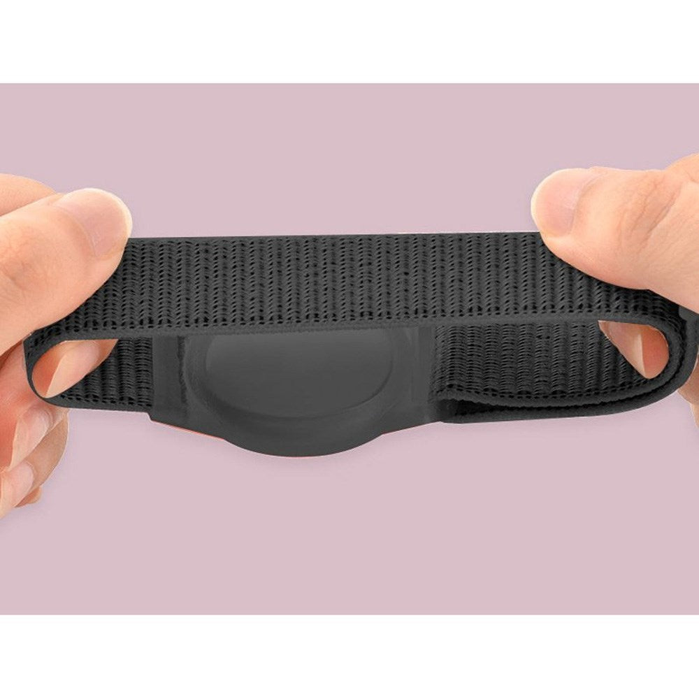 Lippa Justerbart Nylon Armbånd for AirTag - Svart