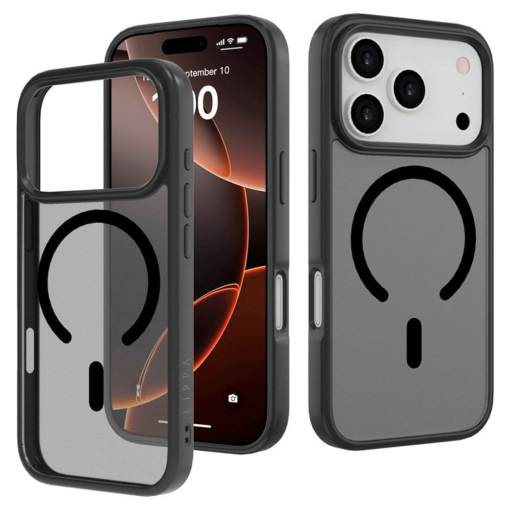 iPhone 17 Pro Lippa Hybrid Plast Deksel - MagSafe Kompatibel - Matt / Svart