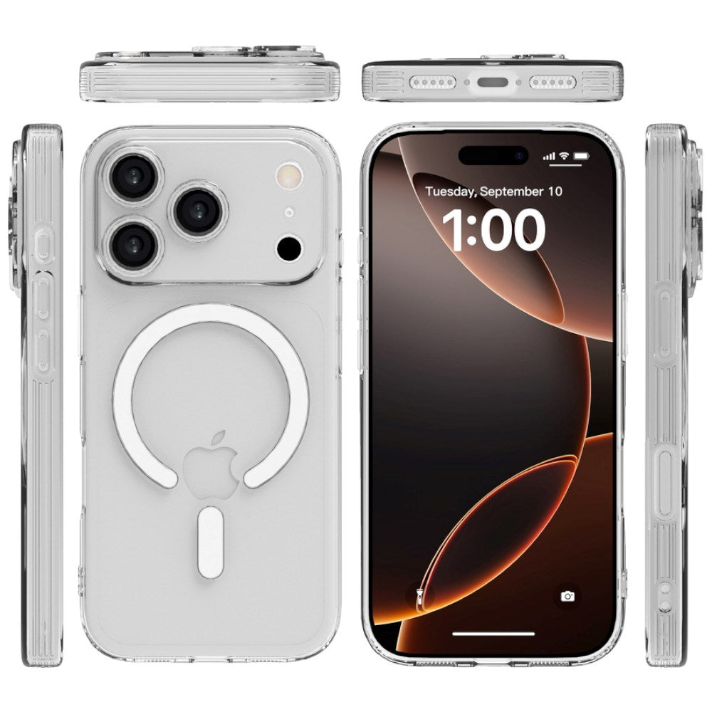 iPhone 17 Pro /18 Pro Lippa Fleksibelt Plast Deksel - MagSafe Kompatibel - Gjennomsiktig