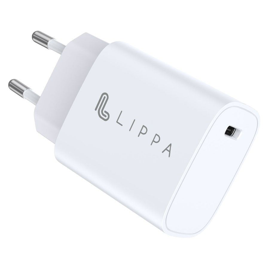 Lippa 20W Vegglader med USB-C - Power Delivery - Hvit