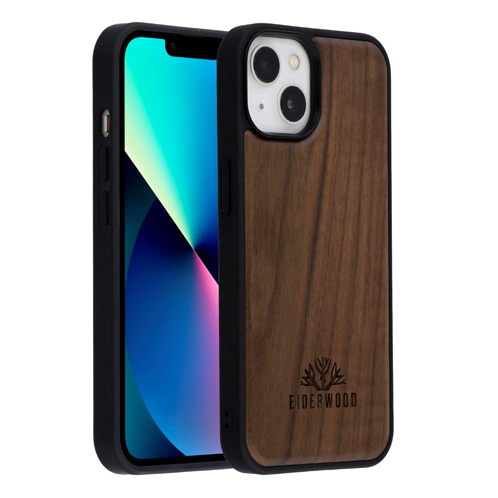 EIDERWOOD iPhone 14 / 13 Magnetisk Tredeksel - MagSafe Kompatibel - Valnøtttre