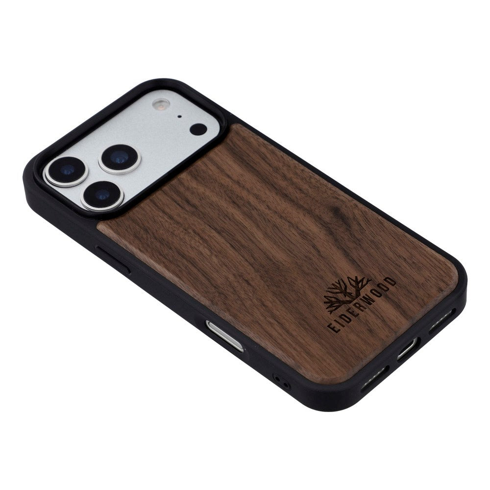 EIDERWOOD iPhone 17 Pro Max Magnetisk Tredeksel - MagSafe Kompatibel - Valnøtttre