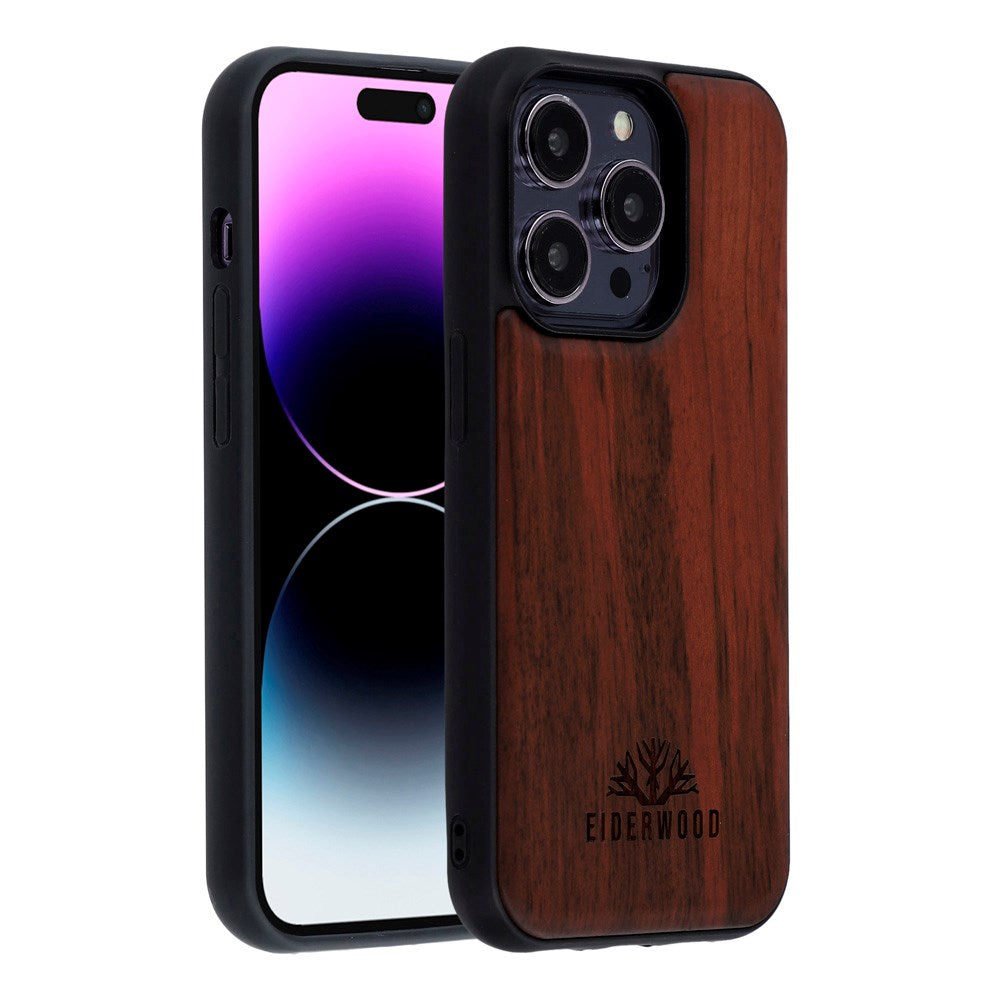 EIDERWOOD iPhone 14 Pro Magnetisk Tredeksel - MagSafe Kompatibel - Palisander