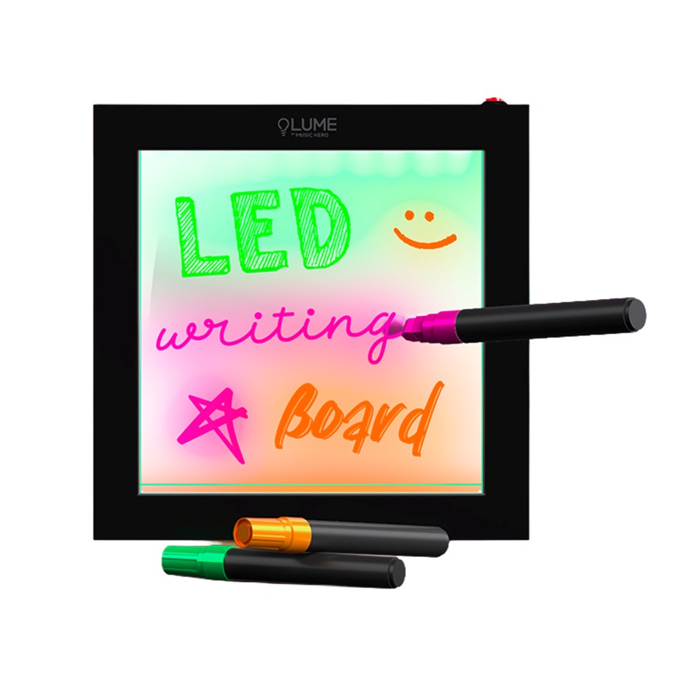 SBS LED Lysbrett inkl. Tusj & Klut - Svart