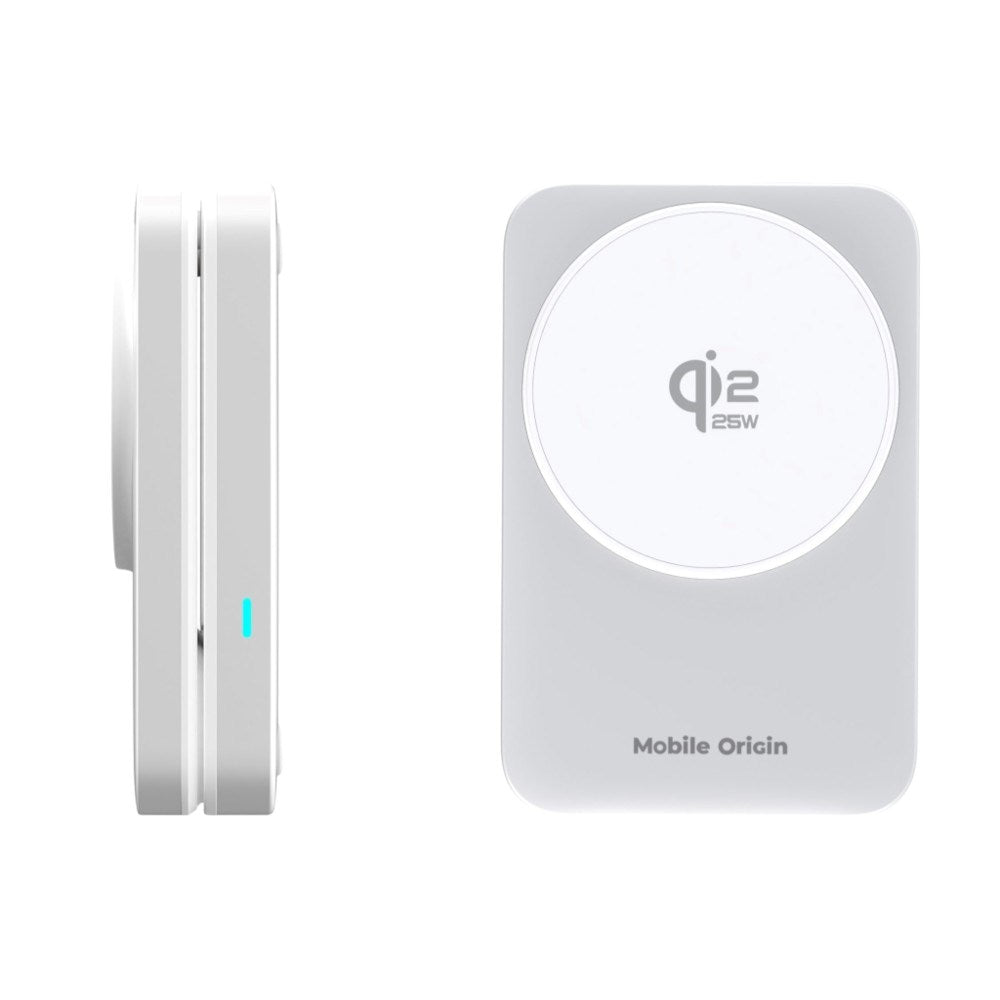3-i-1 Qi2 Sammenleggbar Trådløs Lader Mobile Origin - Telefon, Apple Watch & Øretelefoner – Sølv