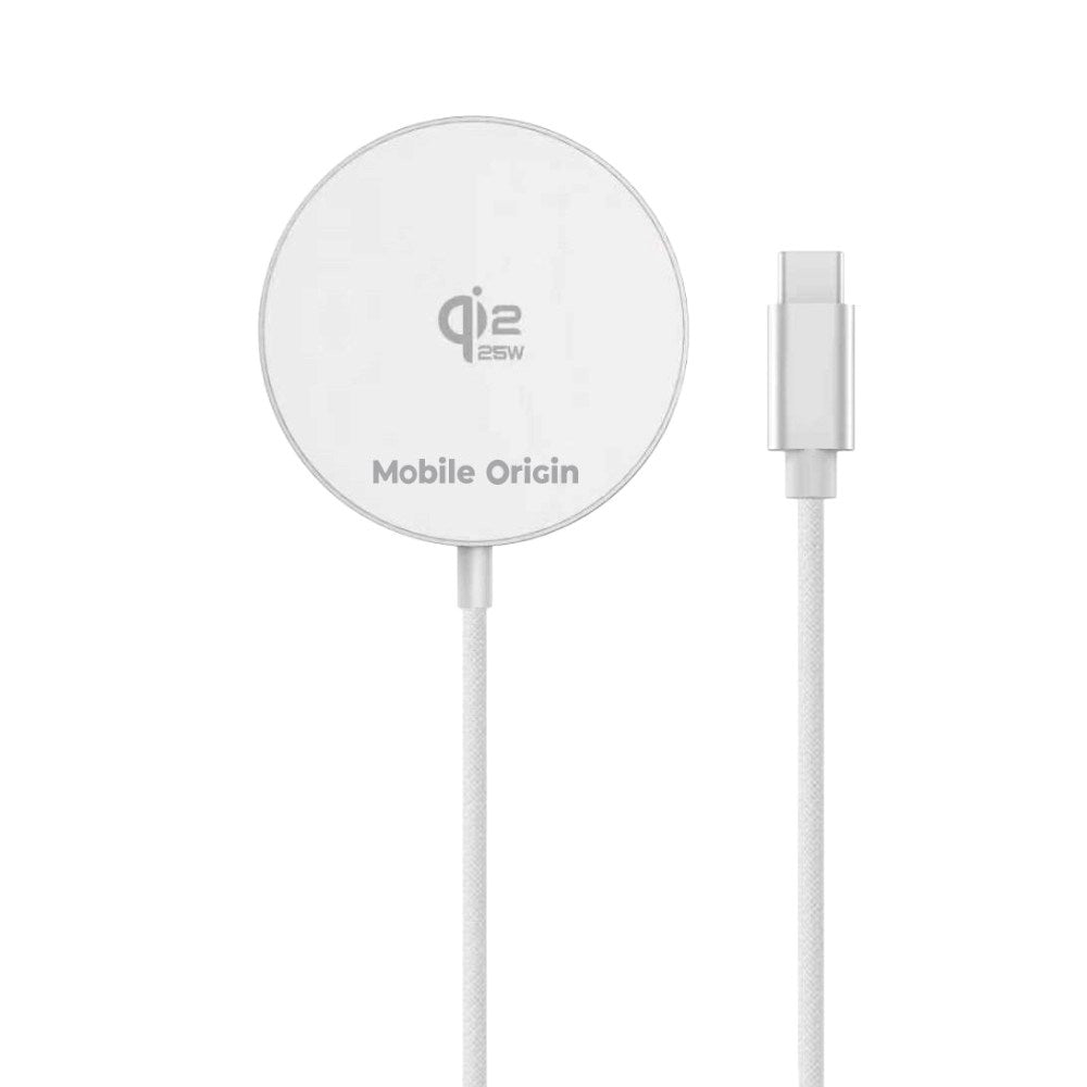Magnetisk Trådløs Lader Qi2 25W – Hvit