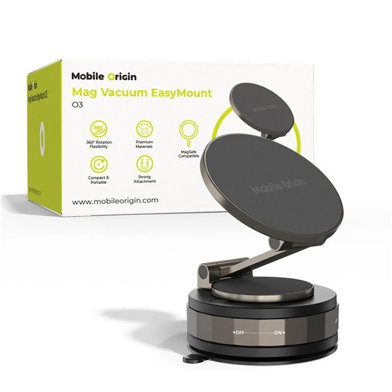 Mobilholder Mobile Origin Vacuum EasyMount O3 - MagSafe Kompatibel - Grå