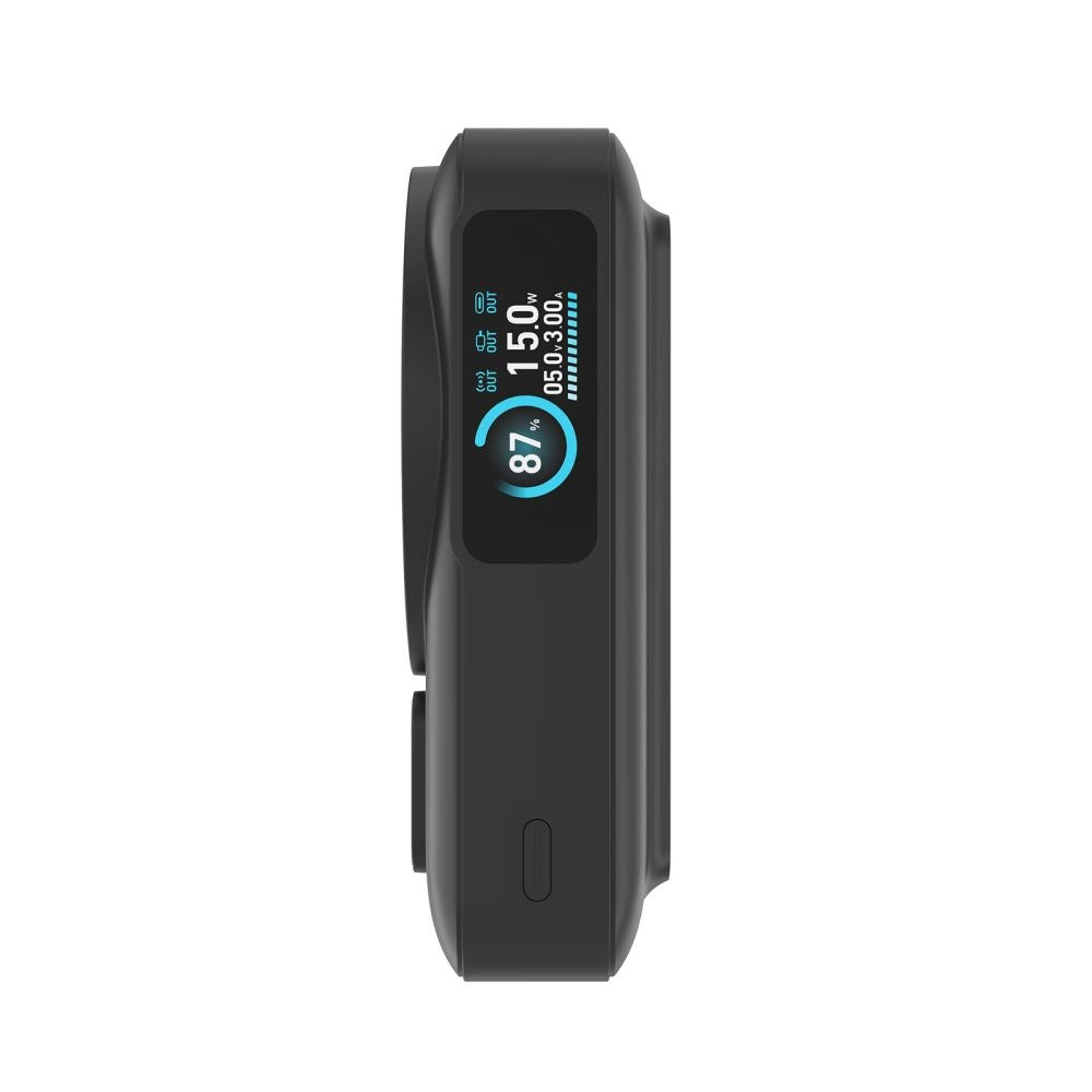 Mobile Origin 10 000 mAh Powerbank med Trådløs Lading / Innebygd USB-C Kabel - MagSafe / Qi2 Kompatibel - Svart