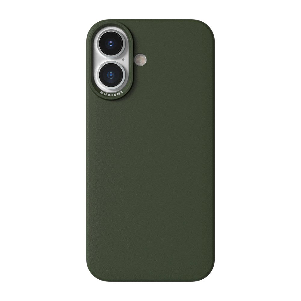 Nudient Thin Case iPhone 16 Deksel - MagSafe Kompatibel - Pine Green