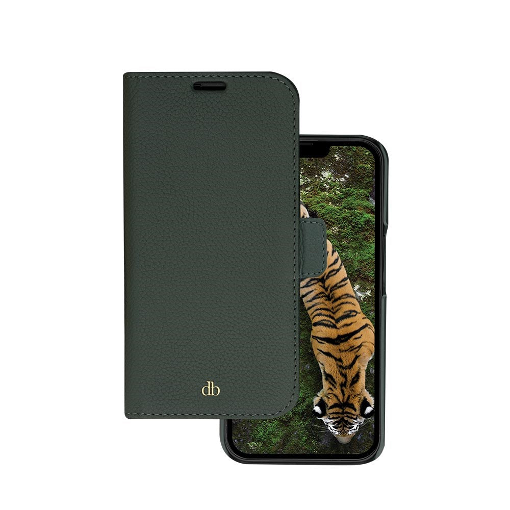 Dbramante1928 iPhone 14 Pro New York 2-i-1 Lær Flipdeksel - Grønn