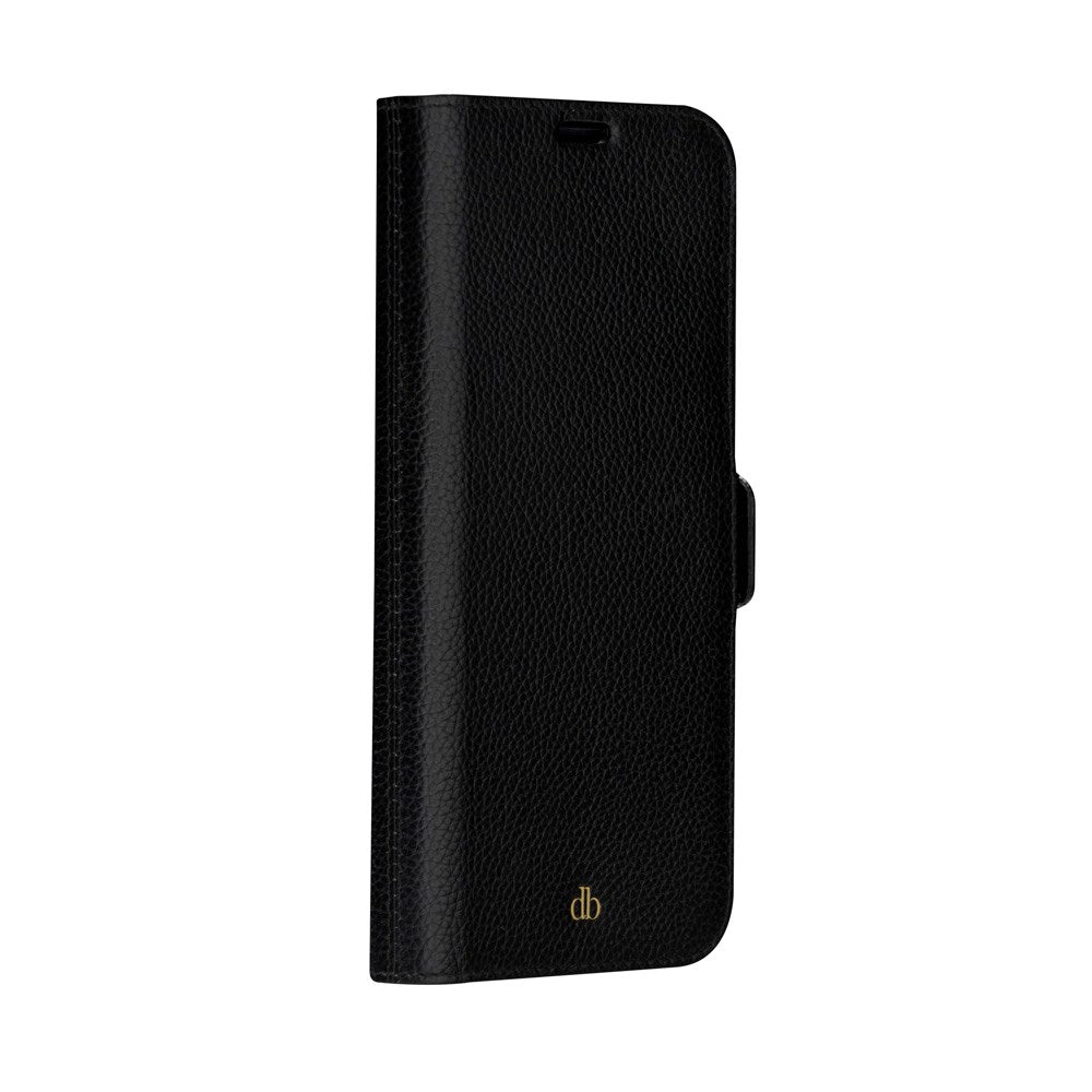 iPhone 14 Plus dbramante1928 New York 2-i-1 Ekte Skinn Flip Deksel - Night Black