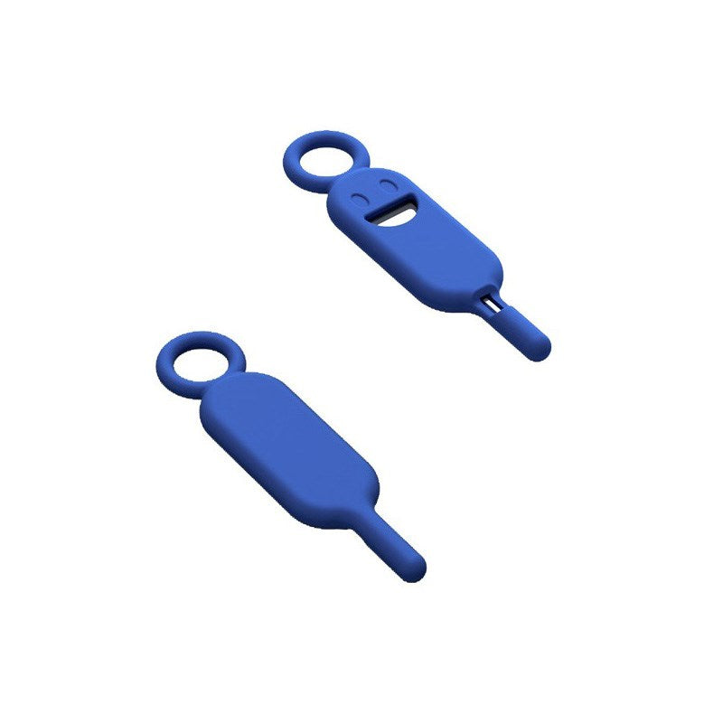 Sim-Kortnøkkel i Silikonetui - Blå