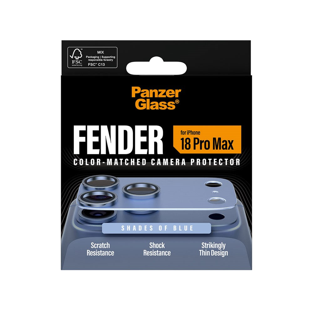 iPhone 18 Pro Max PanzerGlass FENDER Kameralinsebeskyttelse - Shades of Blue