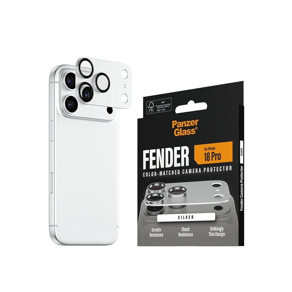 iPhone 18 Pro PanzerGlass FENDER Kameralinsebeskyttelse - Silver