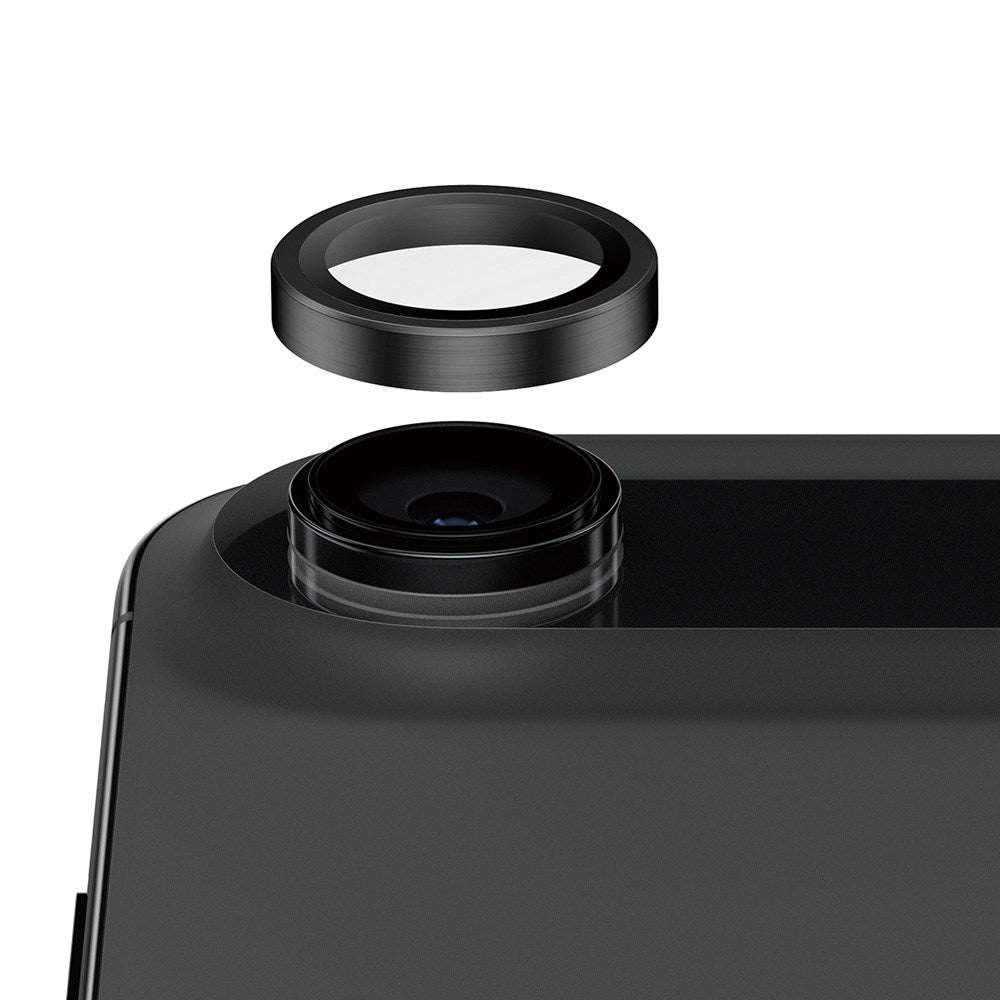 PanzerGlass iPhone Air Ceramic Hoops Kameralinsebeskyttelse med Monteringsramme - Svart