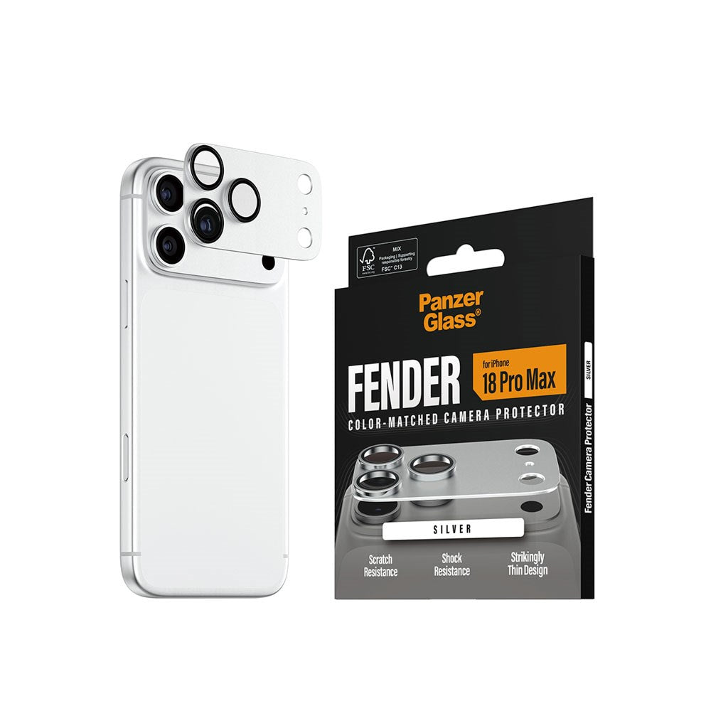 iPhone 18 Pro Max PanzerGlass FENDER Kameralinsebeskyttelse - Silver