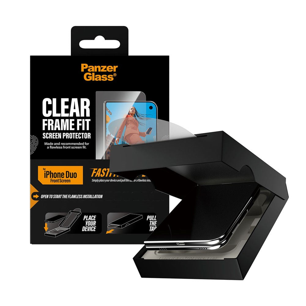 iPhone Duo PanzerGlass Skjermbeskyttelsesglass m. FastFit In-A-Box - Ultra Wide Fit - Gjennomsiktig