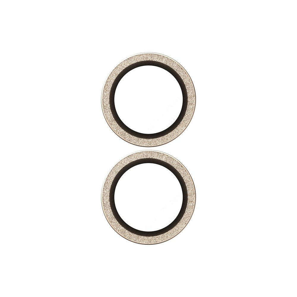 PanzerGlass iPhone 17 / 16 / 16 Plus Hoops Kameralinsebeskyttelse med Installasjonsramme - Glitter Gull