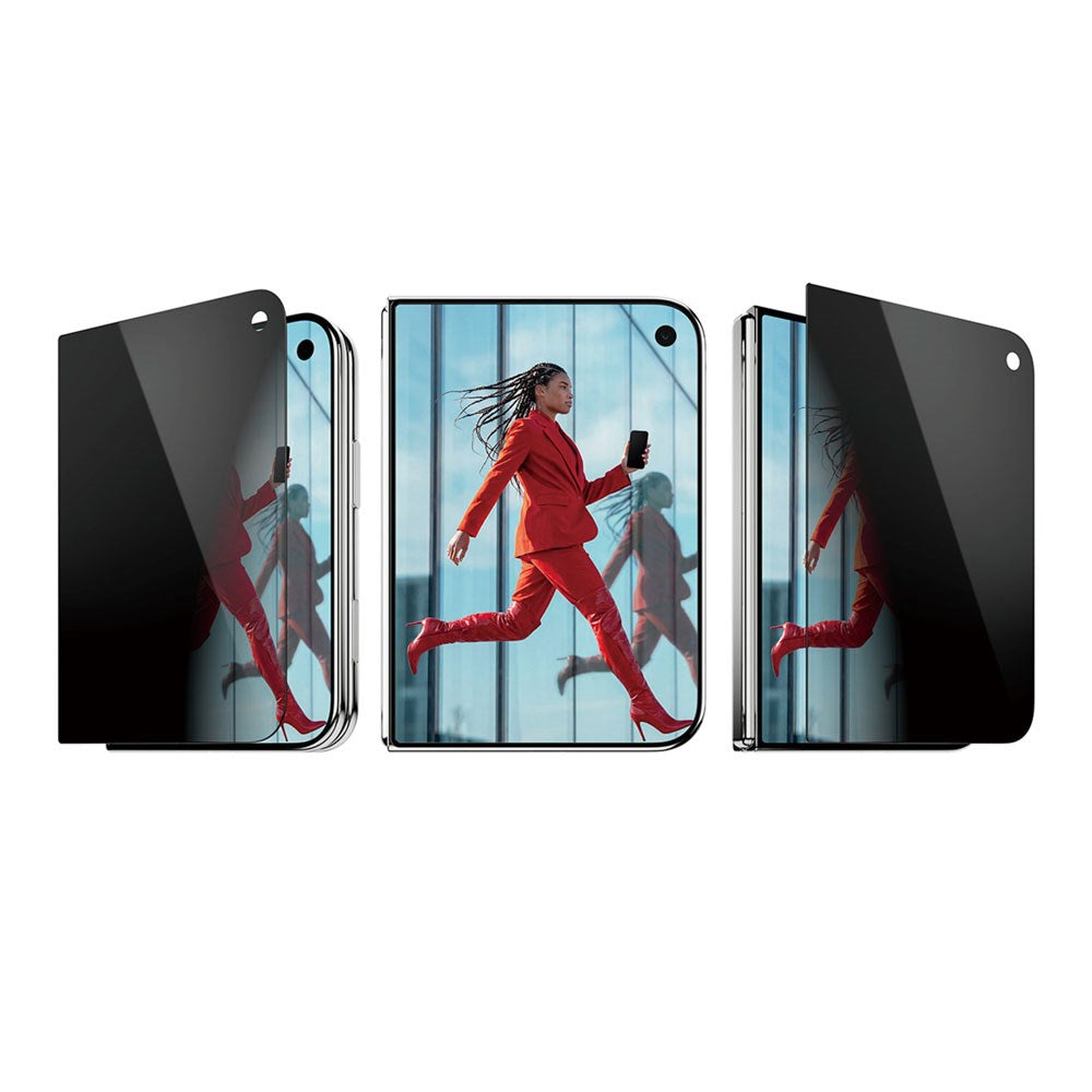 iPhone Duo PanzerGlass Ultra Wide Fit Skjermbeskyttelsesglass m. FastFit In-A-Box - Privacy - Gjennomsiktig