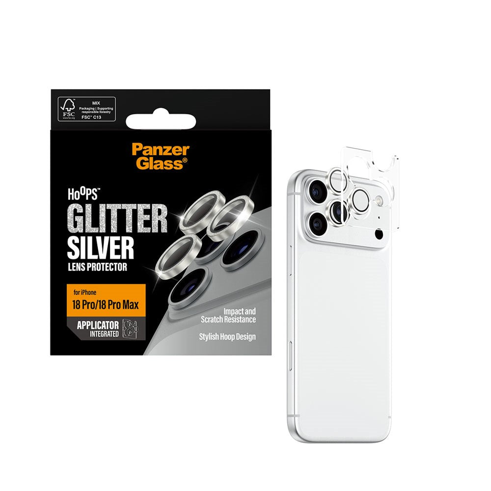 iPhone 18 Pro / Pro Max PanzerGlass Hoops - Kamerabeskyttelse - Sølv