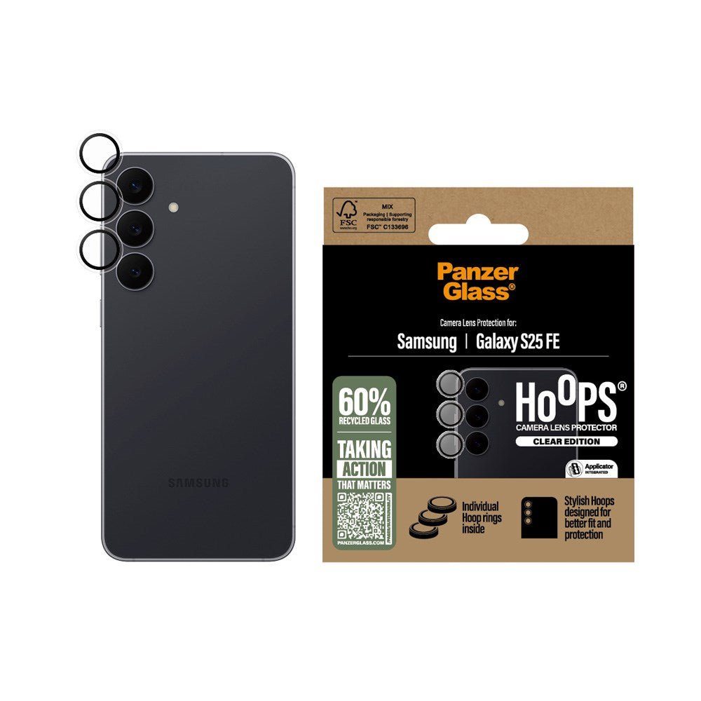 Samsung Galaxy S25 FE PanzerGlass Hoops Kameralinsebeskytter - Gjennomsiktig