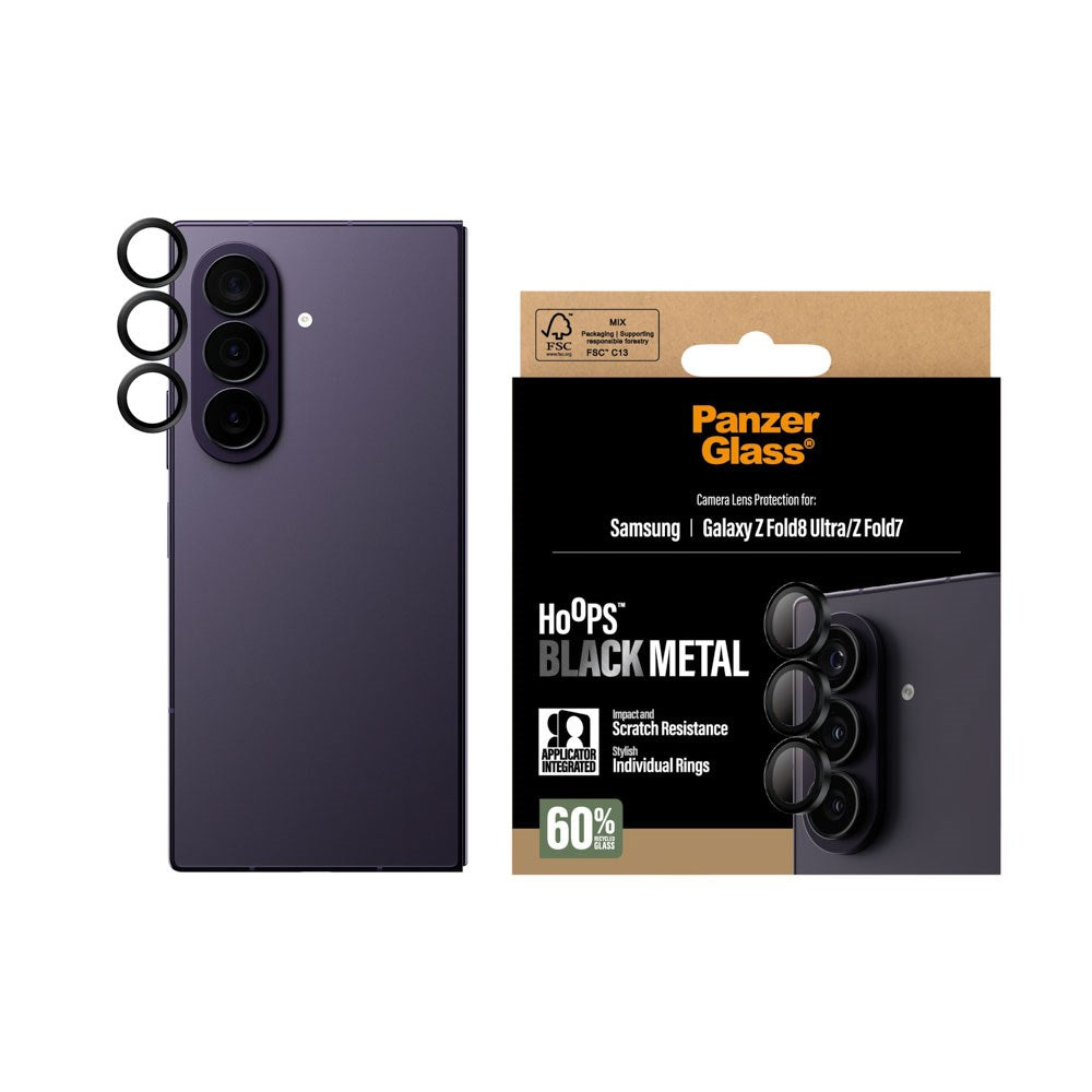 Samsung Galaxy Z Fold8 Ultra / Z Fold7 PanzerGlass Hoops Kameralinsebeskyttelse - Svart