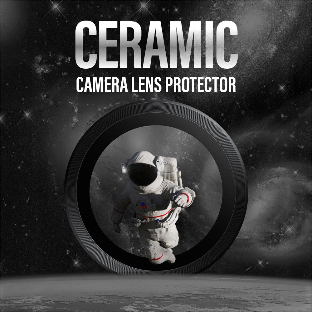 Samsung Galaxy S25 PanzerGlass Ceramic Hoops - Kamerabeskyttelse - Gjennomsiktig / Svart