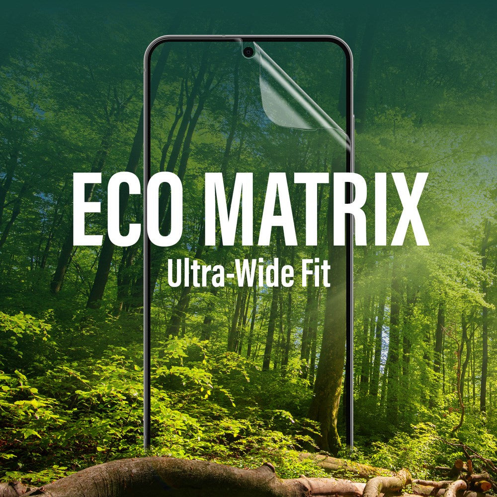 Samsung Galaxy S25+ (Plus) PanzerGlass Eco Matrix Skjermbeskytter Ultra Wide Fit - Aligner Kit - Platinum Strength - Gjennomsiktig
