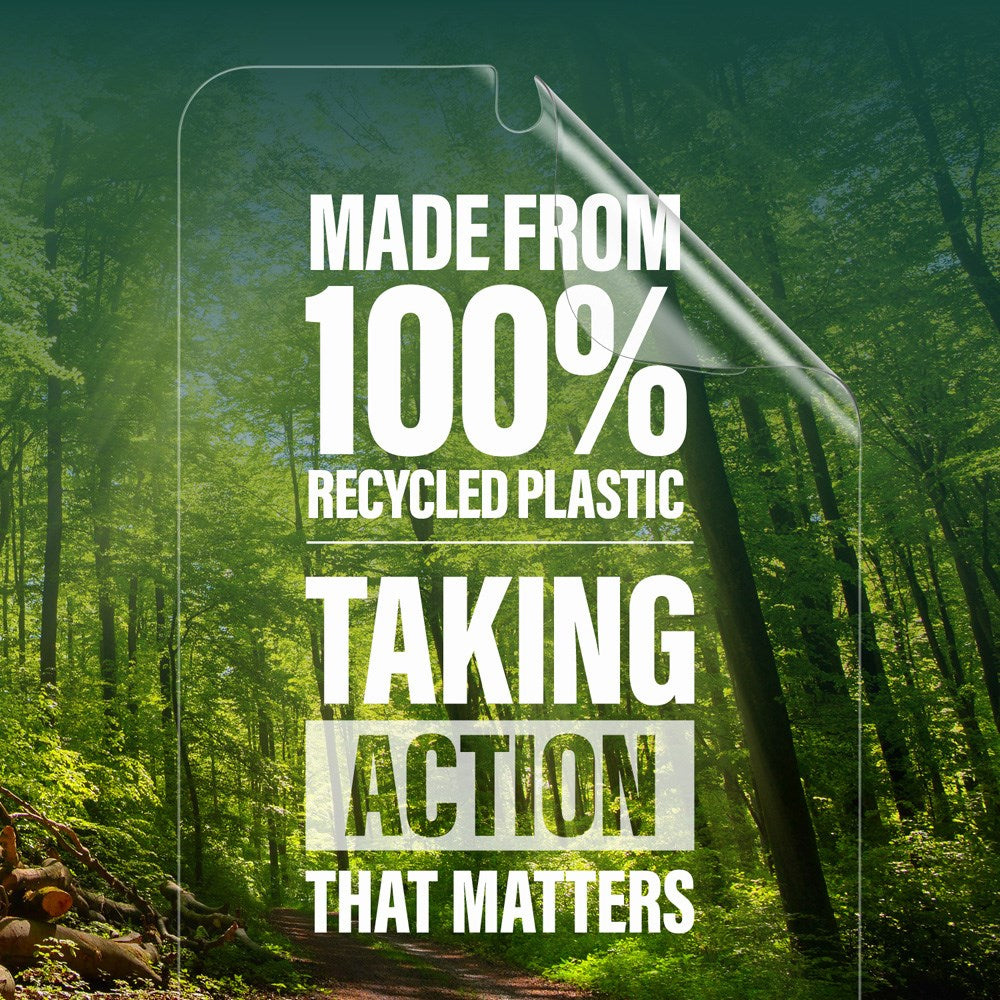 Samsung Galaxy S25 PanzerGlass Eco Matrix Skjermbeskytter Ultra Wide Fit - Aligner Kit - Platinum Strength - Gjennomsiktig