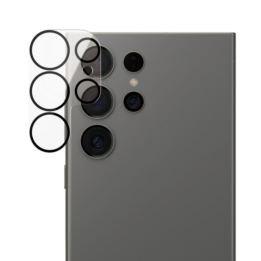 Samsung Galaxy S25 Ultra PanzerGlass PicturePerfect - Kamerabeskyttelse - Platinum Strength - Gjennomsiktig / Svart