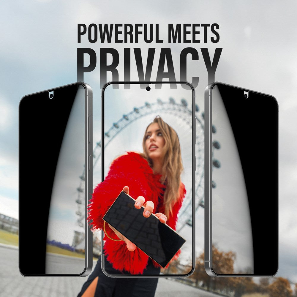 PanzerGlass Samsung Galaxy S25 - Ultra-Wide Fit Skjermbeskyttelsesglass - Privacy Funksjon - Gjennomsiktig