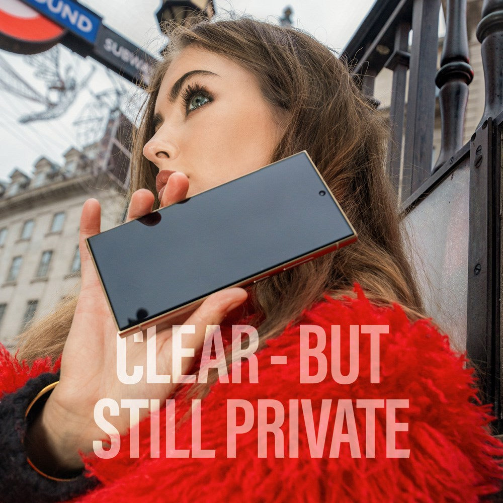 PanzerGlass Samsung Galaxy S25 - Ultra-Wide Fit Skjermbeskyttelsesglass - Privacy Funksjon - Gjennomsiktig