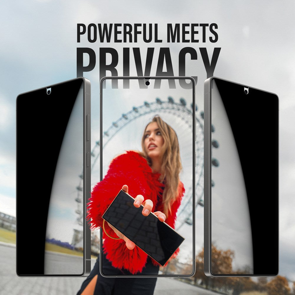 PanzerGlass Samsung Galaxy S25 Ultra - Ultra-Wide Fit Skjermbeskyttelsesglass - Privacy Funksjon - Gjennomsiktig