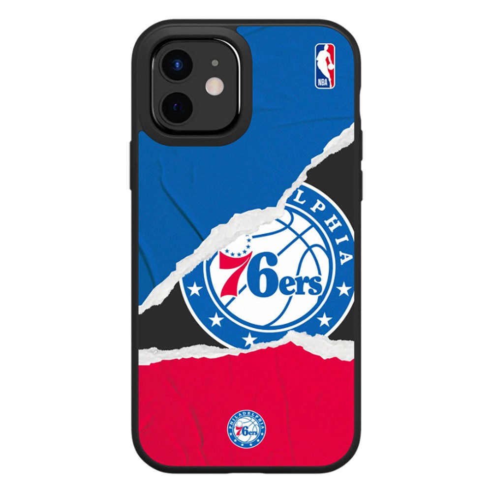 iPhone 12 / 12 Pro RhinoShield SolidSuit Håndverker NBA Deksel med Philadelphia 76ers - Sweat and Tears