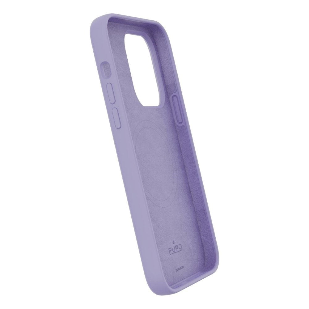 iPhone 14 Pro PURO ICON MAG Silikon Deksel - MagSafe Kompatibel - Lilla