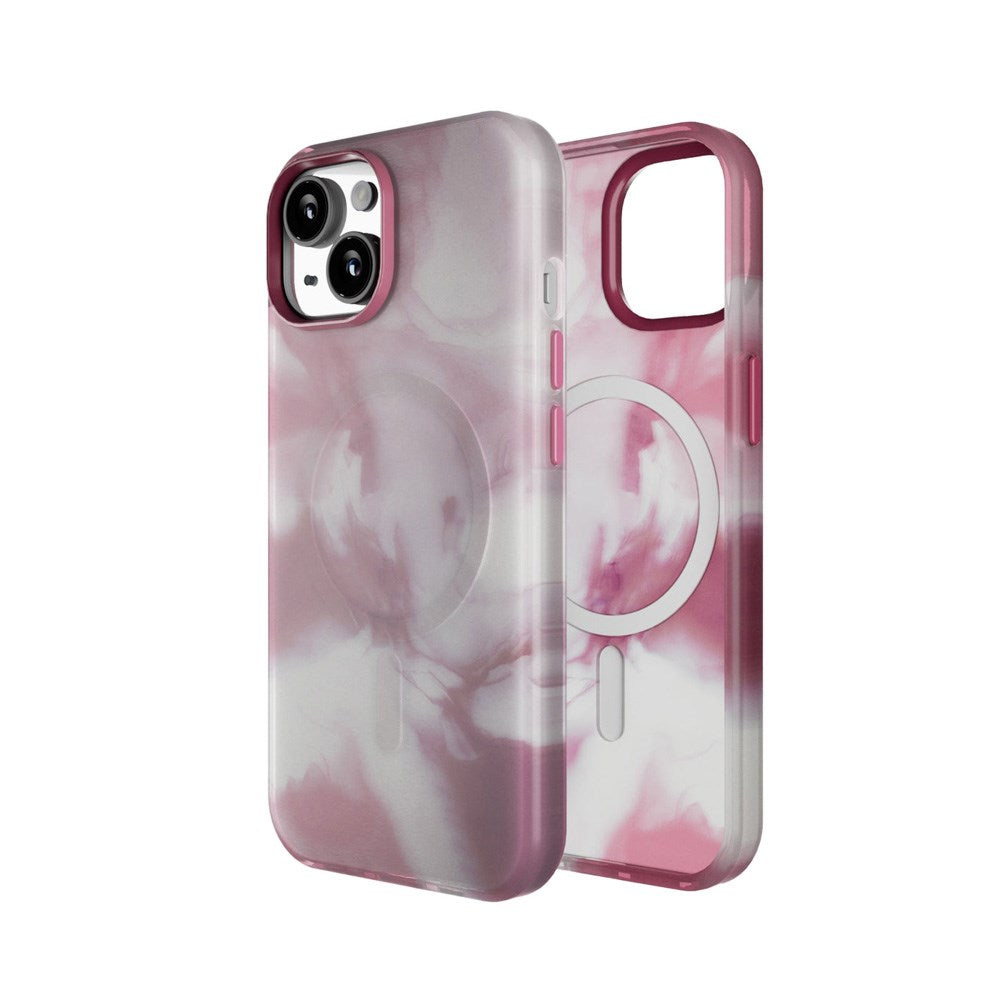 iPhone 15 Puro AQUA Fleksibelt Plast Deksel - MagSafe Kompatibel - Rosa